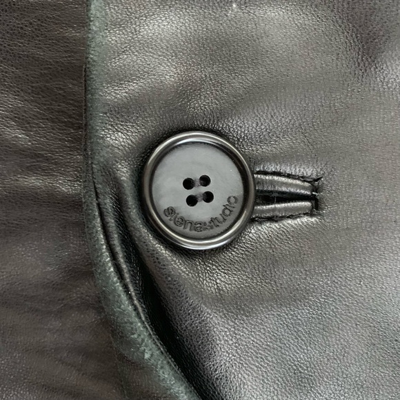 “SienaStudio” Black Soft Leather Blazer Jacket size 12 - Picture 9 of 16